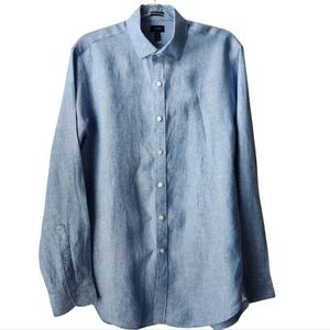 J.CREW 100% Baird McNutt Irish Linen Ludlow Long Sleeve Button-down Shirt